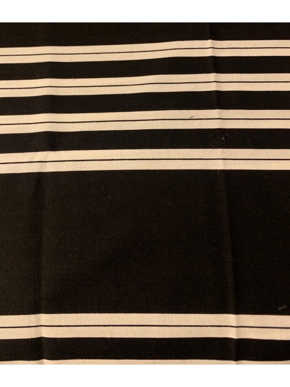 Cranston Black & White Striped Cotton Fabric 1/2 yard x 44" Sewing Craft Project